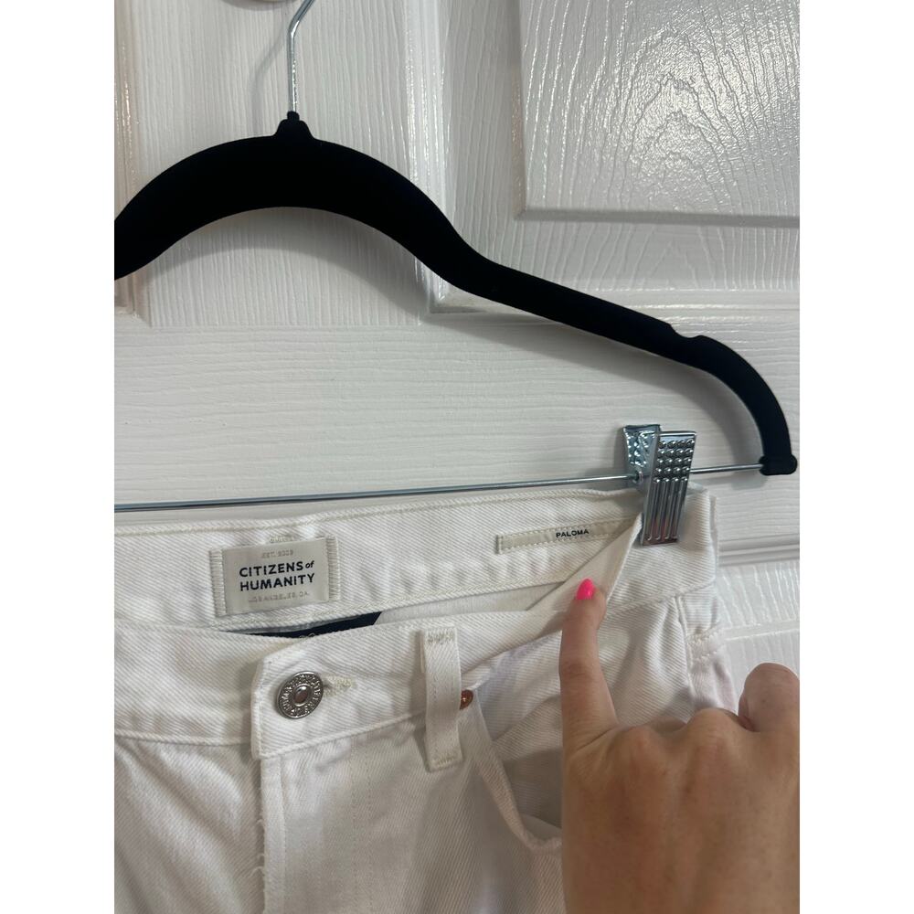 Citizens of Humanity Paloma Baggy Wide Leg Jeans White Sz 26 - Picture 8 of 9